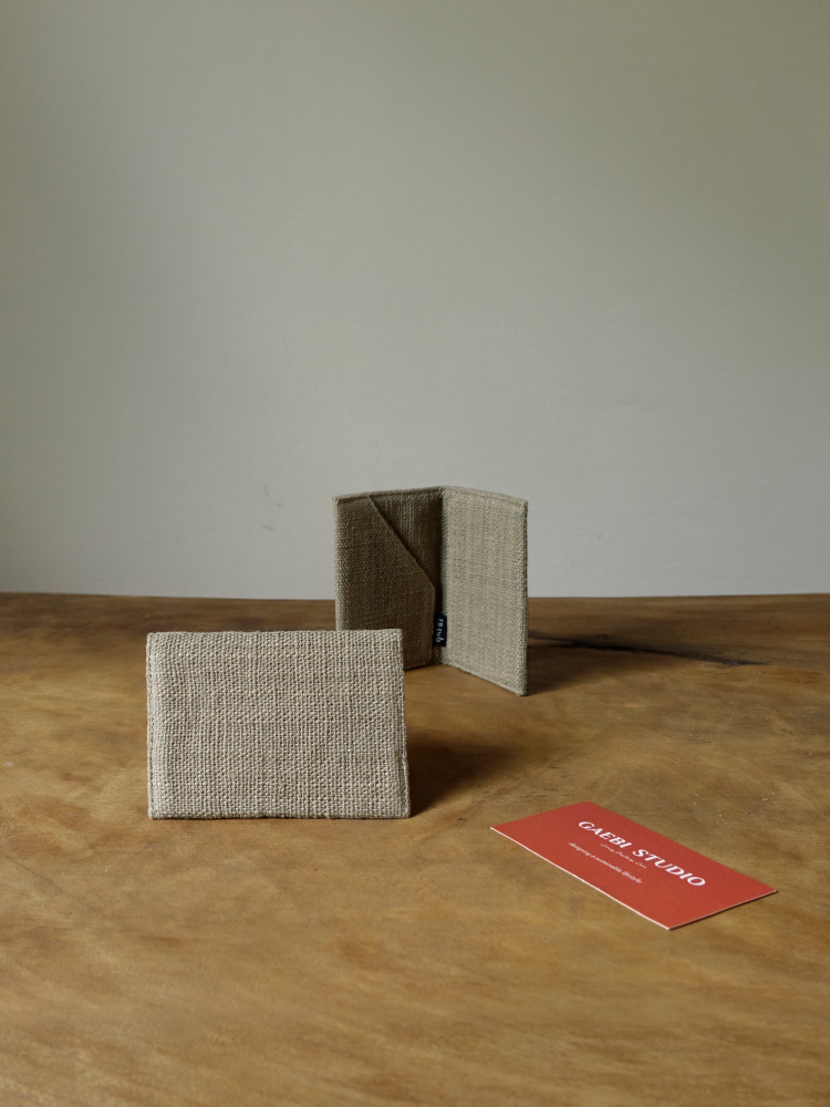 Hand-woven Business-card Holder_Guava Grey