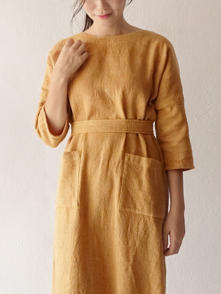 Hand-woven Dress_Jackfruit Yellow
